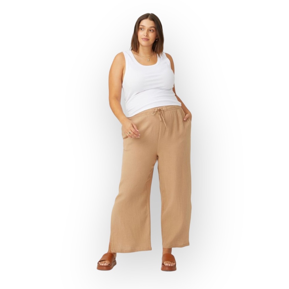 Cotton On Woven Tie Waist Wide Leg Pants